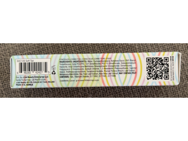 J.Cat Beauty Stay Surance Water-Sealed Zero-Smudge Concealer, Soft Tan, 0.16 fl oz/4.8 mL