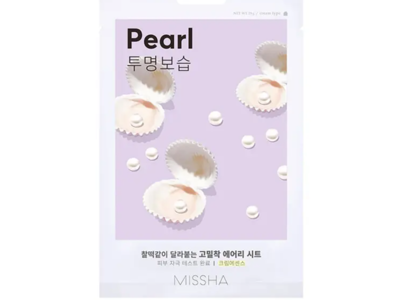 Missha Airy Fit Sheet Mask, Pearl, 19 g, 3 Count