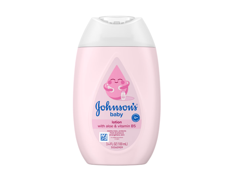 Johnson's Baby Lotion, Aloe & Vitamin B5, 3.4 fl oz/100 mL, Pack Of 3