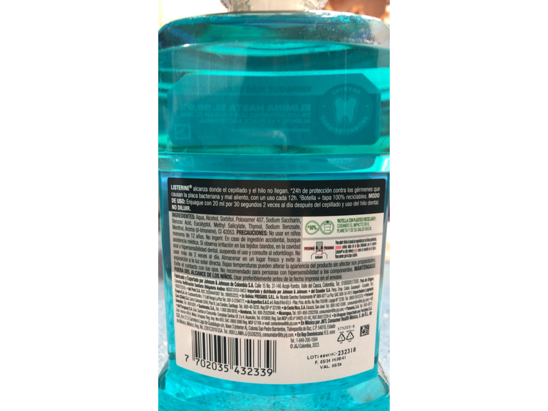 Listerine Mouthwash, Cool Mint, 500 mL