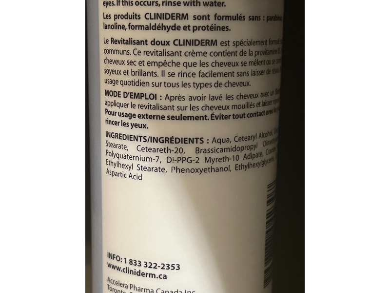 Cliniderm Gentle Conditioner, 7.8 fl oz/230 mL