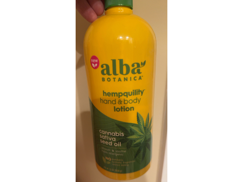 Alba Botanica Hempquility Hand & Body Lotion, Cannabis Sativa Seed Oil, 32 oz/908 g