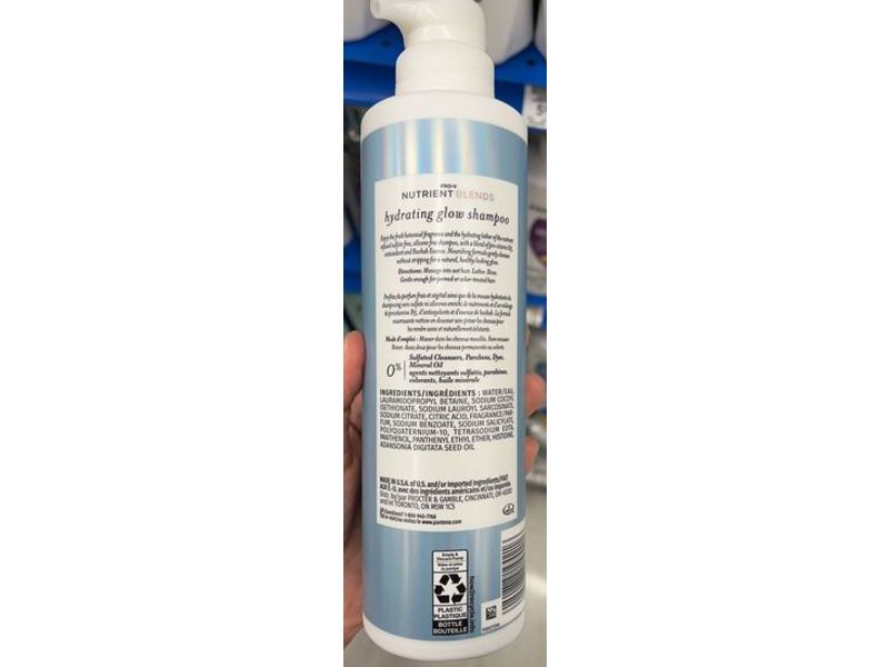 Pantene Hydrating Glow Shampoo, Sulfate-Free, 14.9 fl oz/440 mL