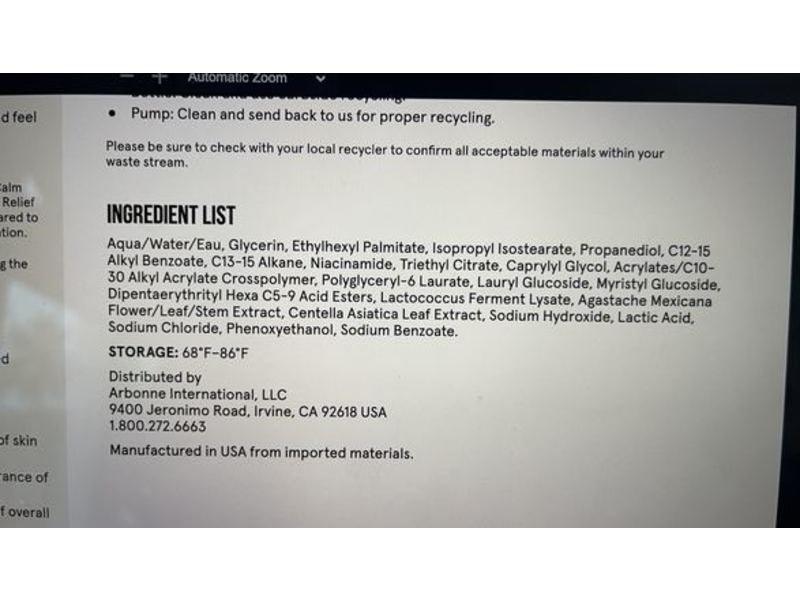 Arbonne Super Calm Cleansing Milk, 3 fl oz/90 mL