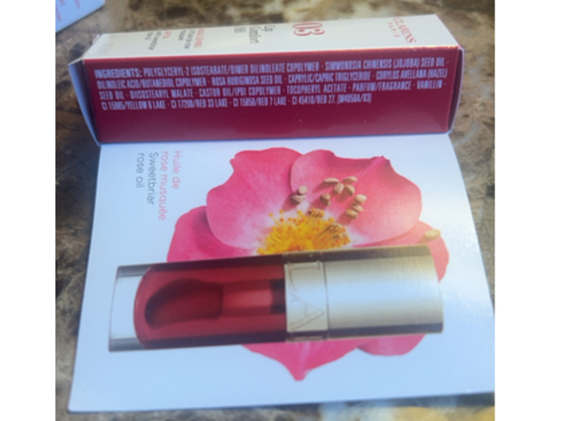 Clarins Paris Lip Comfort Oil, 03 Cherry, 0.04 oz/1.4 mL