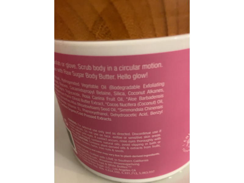 Raw Sugar Whipped Scrub, Beach Rose,15 fl oz