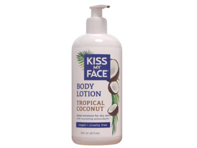 Kiss My Face Body Lotion, Tropical Coconut, 16 fl oz/473 mL
