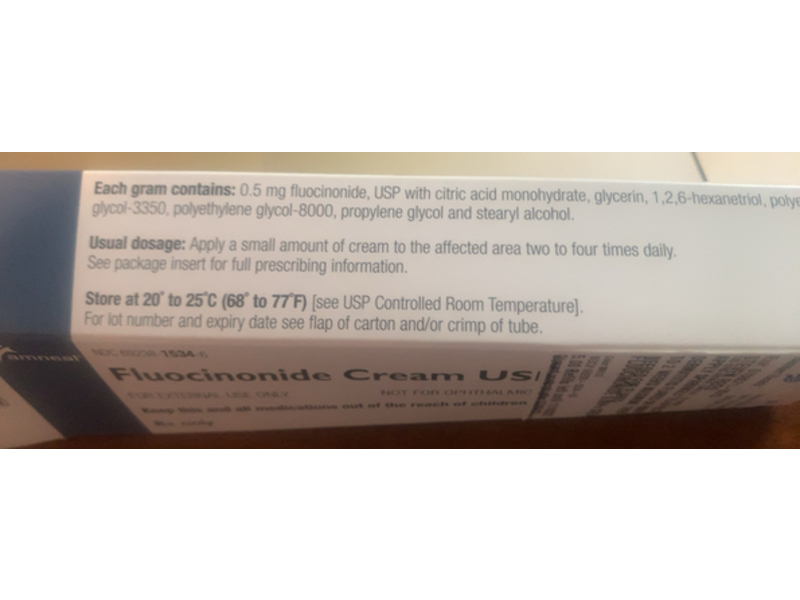 Fluocinonide Cream USP 0.05% 60 g, Amneal Pharmaceuticals (RX)