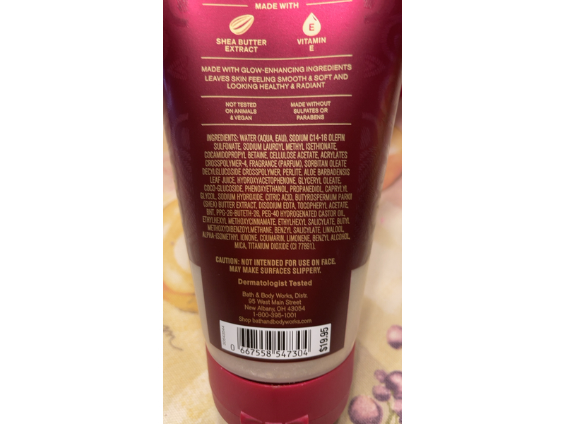 Bath & Body Works Luminous Exfoliating Glow Body Scrub, Shea Butter + Vitamin E, 8 oz/226 g