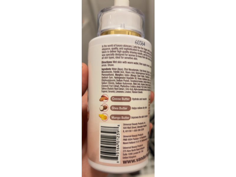 Van Der Hagen Flawless Glide Shave Cream, 8 oz/227 g