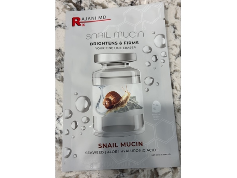 Rajani MD Brightens & Firms Mask, Snail Mucin, 0.68 fl oz/20 mL