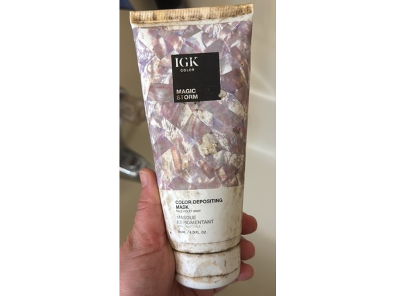 IGK Color Color Depositing Mask, Magic Storm Pale Violet Gray, 6 fl oz/180 mL