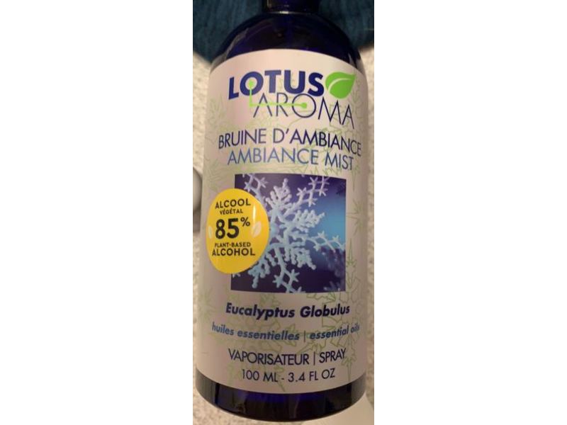 Lotus Aroma Ambiance Mist, Eucalyptus Globulus, 3.4 fl oz/100 mL