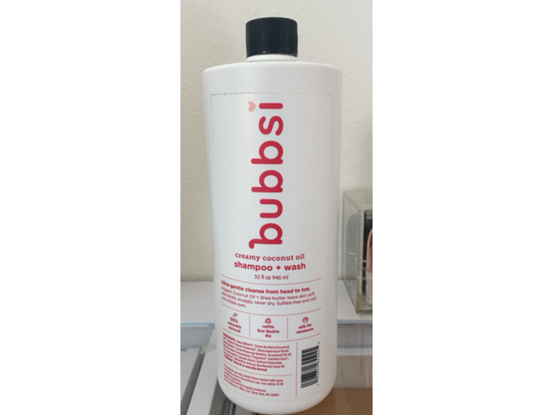 Bubbsi Creamy Coconut Oil Baby Shampoo & Wash, 32 oz/946 mL