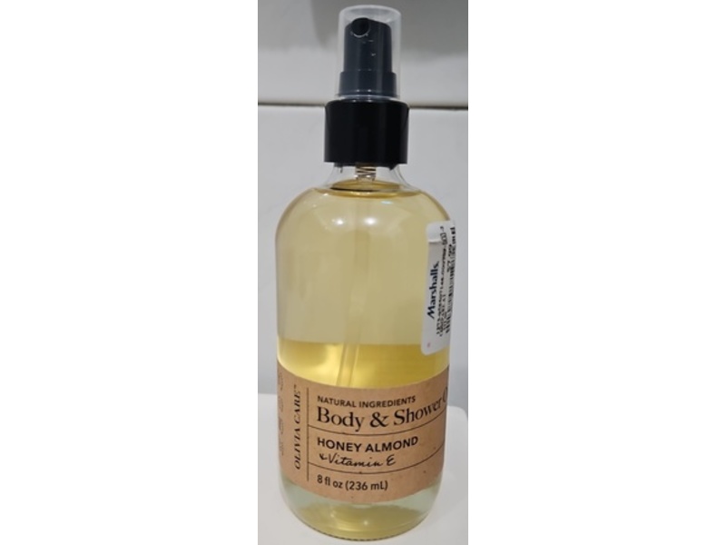 Olivia Care Body & Shower Oil, Honey Almond, 8 fl oz/236 mL