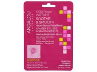 Andalou Naturals 1000 Roses Instant Sooth & Smooth Hydro Serum Facial Mask, 0.6 fl oz/18 mL - Image 2