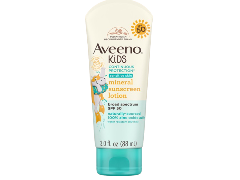 Aveeno Kids Mineral Sunscreen Lotion, SPF 50, 3 fl oz/88 mL