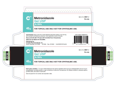 Metronidazole Gel USP, 0.75%, 45 g, Cosette Pharmaceuticals, Inc (RX)