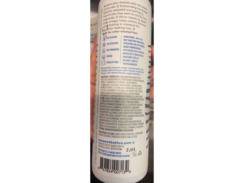 Seaweed Bath Co. Detox Shampoo, Rosemary Mint, 12 fl oz/354 mL