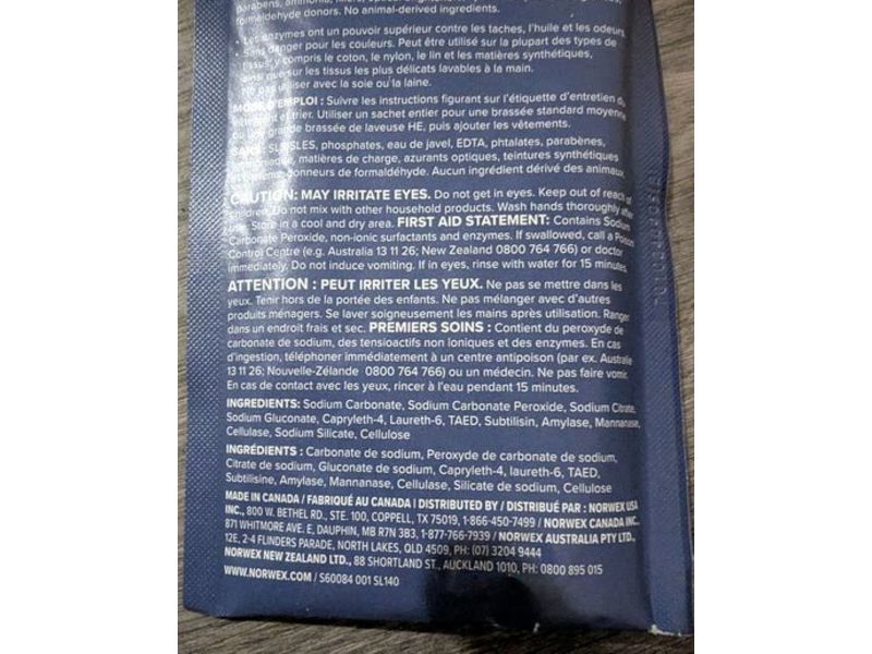 Norwex Power Zyme Laundry Detergent, 1.05 oz/30 g