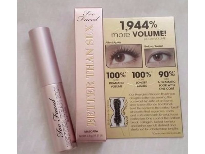 Too Faced Better Than Sex Mascara, Black, 0.13 oz