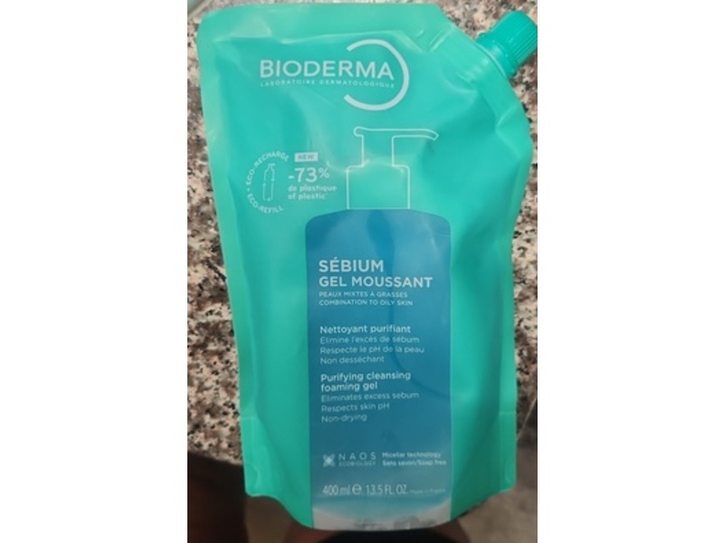 Bioderma Sebium Purifying Cleansing Foaming Gel, 13.5 fl oz/400 mL