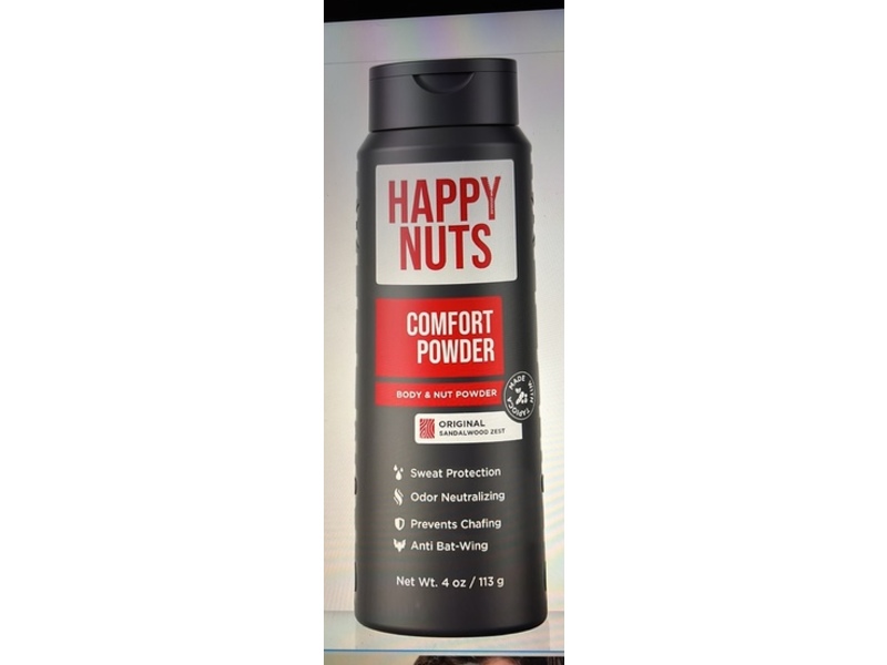 Happy Nuts Comfort Body & Nut Powder, Original Sandalwood Zest, 4 oz/113 g
