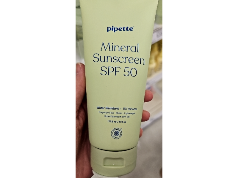 Pipette Mineral Sunscreen, SPF 50, 6 fl oz/177.4 mL