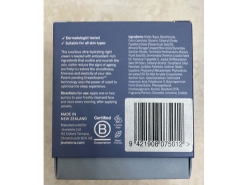 Jeuneora GoNightly Overnight Repair Cream, 1.69 fl oz/50 mL