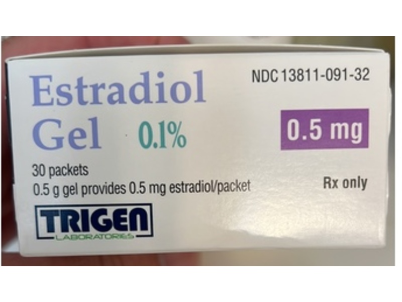 Estradiol Gel 0.1%/0.5 mg, 30 Count, Trigen (Rx)