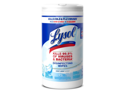 Lysol Disinfecting Wipes, Crisp Linen Scent, 19.8 oz/561 g, 95 Count
