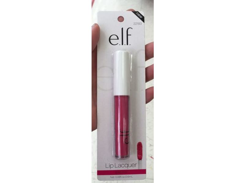 e.l.f. Cosmetics Lipstick Lip Lacquer, Bold Pink, 0.08 fl oz/2.6 mL