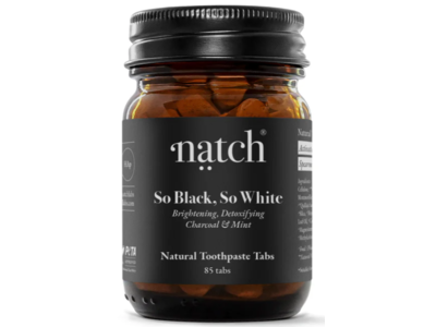Natch Natural Toothpaste Tabs, So Black So White, 85 Count