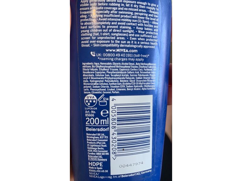Nivea Sun Protect & Moisture Sun Lotion, SPF 50+, 200 mL