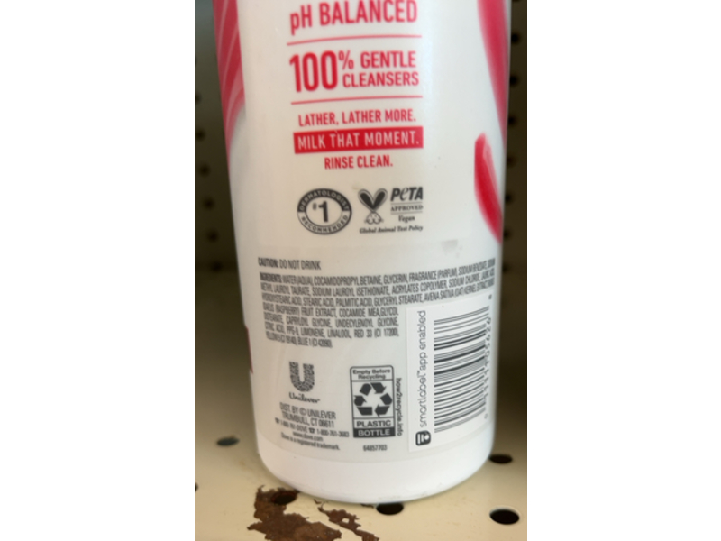 Dove Plant Milk Cleansing Body Wash, Oat Milk & Berry Brulee, 17.5 fl oz