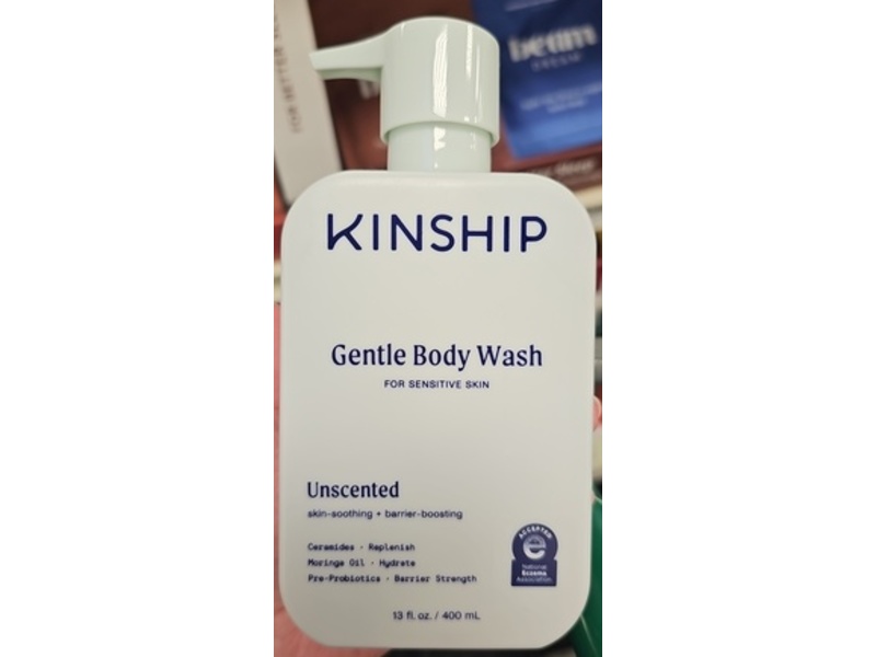 Kinship Gentle Body Wash For Sensitive Skin, Unscented, 13 fl oz/400 mL