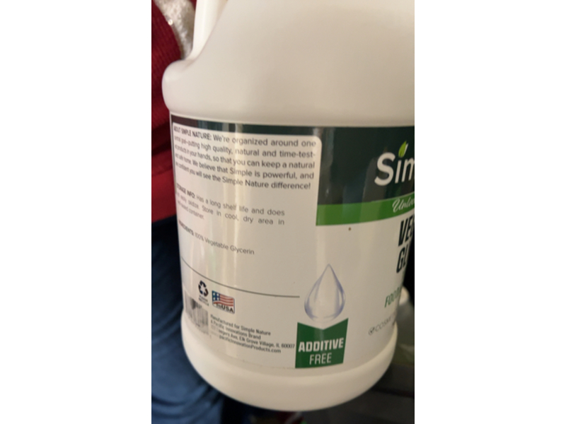 SimpleNature Vegetable Glycerin, 3.8 L