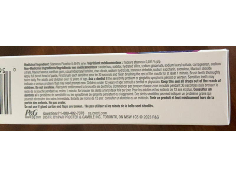 Crest Pro-Health Sensitive & Gum Toothpaste, 63 mL