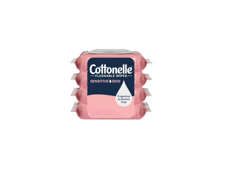 Cottonelle Flushable Wipes, Pack Of 4