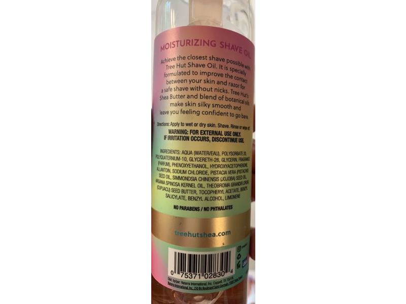 Tree Hut Shea Moisturing Shave Oil, Tropic Glow, 7.7 fl oz/227 mL