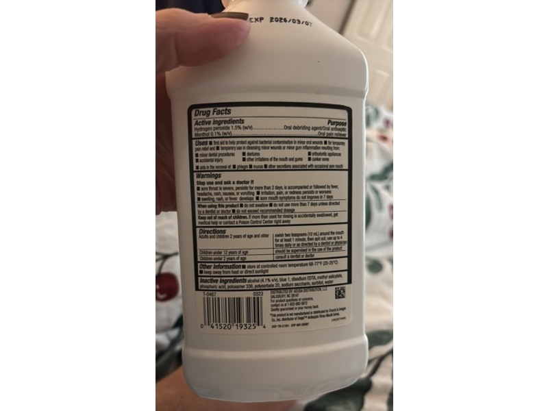 CareOne Oral Sore Antiseptic Rinse, Mint Flavor, 16 fl oz/473 mL