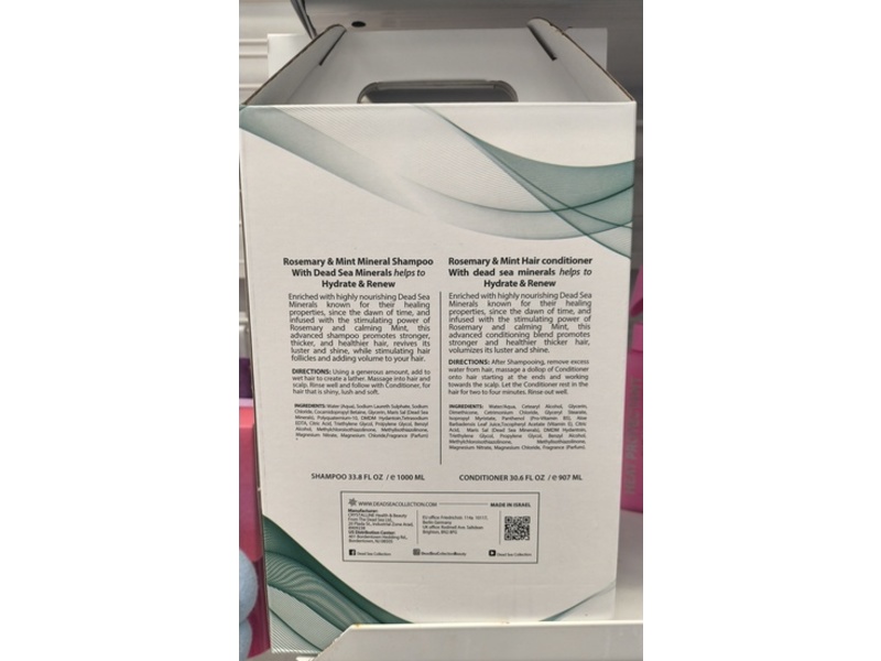 Dead Sea Collection Shampoo & Conditioner Duo, Rosemary & Mint
