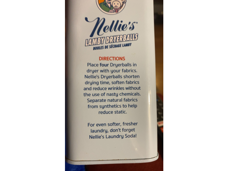 Nellie's Lamby Dryer Balls, 4 Count
