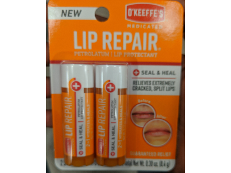 O'Keeffe's Lip Repair Balm, +Seal & Heal, 0.15 oz/4.2 g