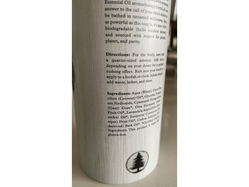 Alpine Provisions Castile Body Wash, Lavender + Juniper, 16.9 fl oz/500 mL