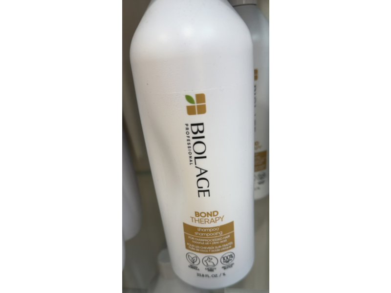Biolage Bond Therapy Shampoo, Coconut Oil + Citric Acid, 33.8 fl oz/1 L