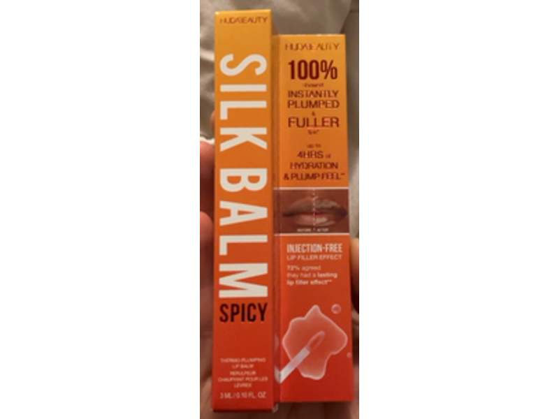 Huda Beauty Silk Balm Thermo Plumping Lip Balm, Spicy, 0.10 fl oz/3 mL