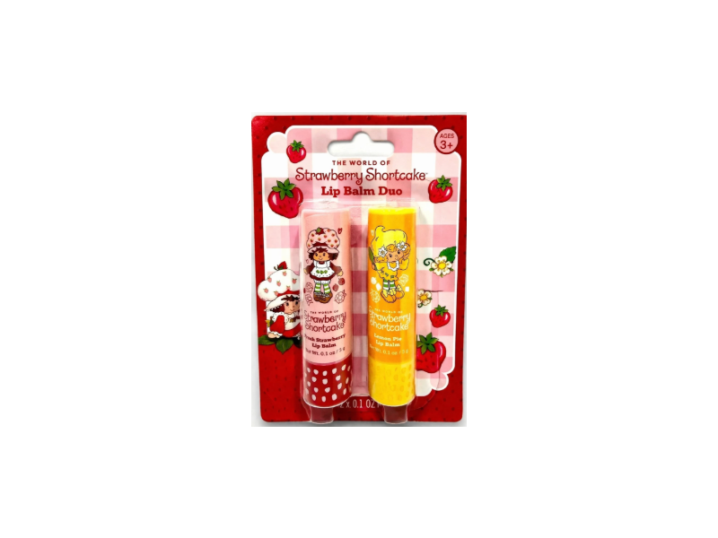 Strawberry Shortcake Lip Balm Duo, Fresh Strawberry & Lemon Pie, 0.1 oz/3 g