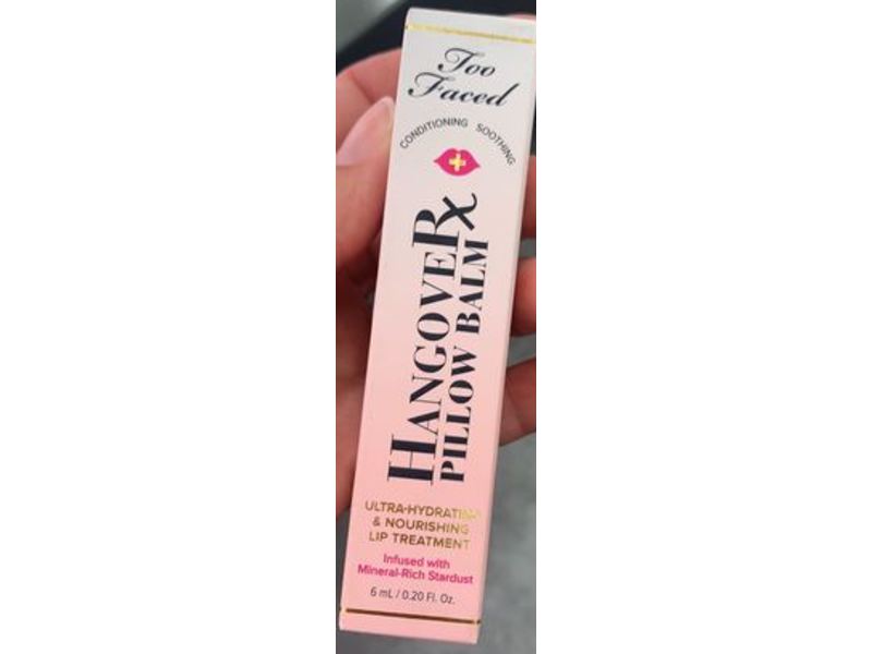 Too Faced Hangoverx Pillow Balm Ultra Hydrating & Nourishing Lip Treatment, 0.20 fl oz/6 mL