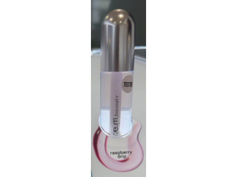 R. E. M Beauty Essential Drip Lip Oil, Raspberry Drip, 0.23 fl oz/7 mL